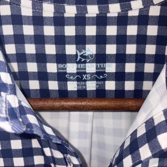 NWOT Southern Tide Nautical Navy Jessica Gingham Performance Collared Dress XS - Picture 6 of 14